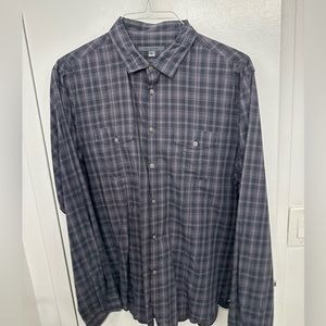 John Varvatos Cotton Checked XL Button Down